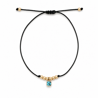 Isla Swiss Blue Topaz Cord Bracelet