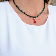 Load image into Gallery viewer, Protection &amp; Prosperity - Figa Hand Necklace with Emerald Crystals
