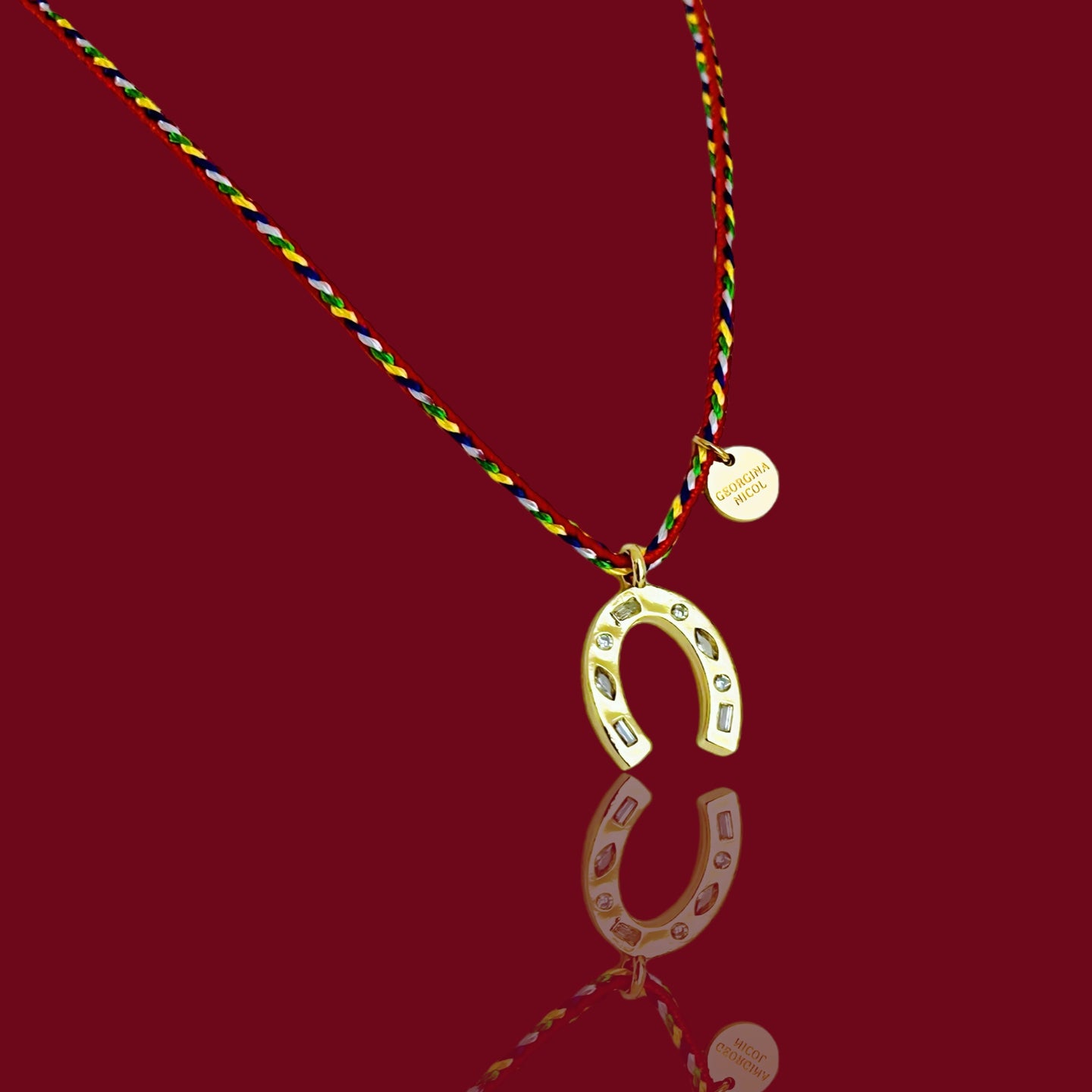 Luck & Protection – Gold CZ Horseshoe Necklace