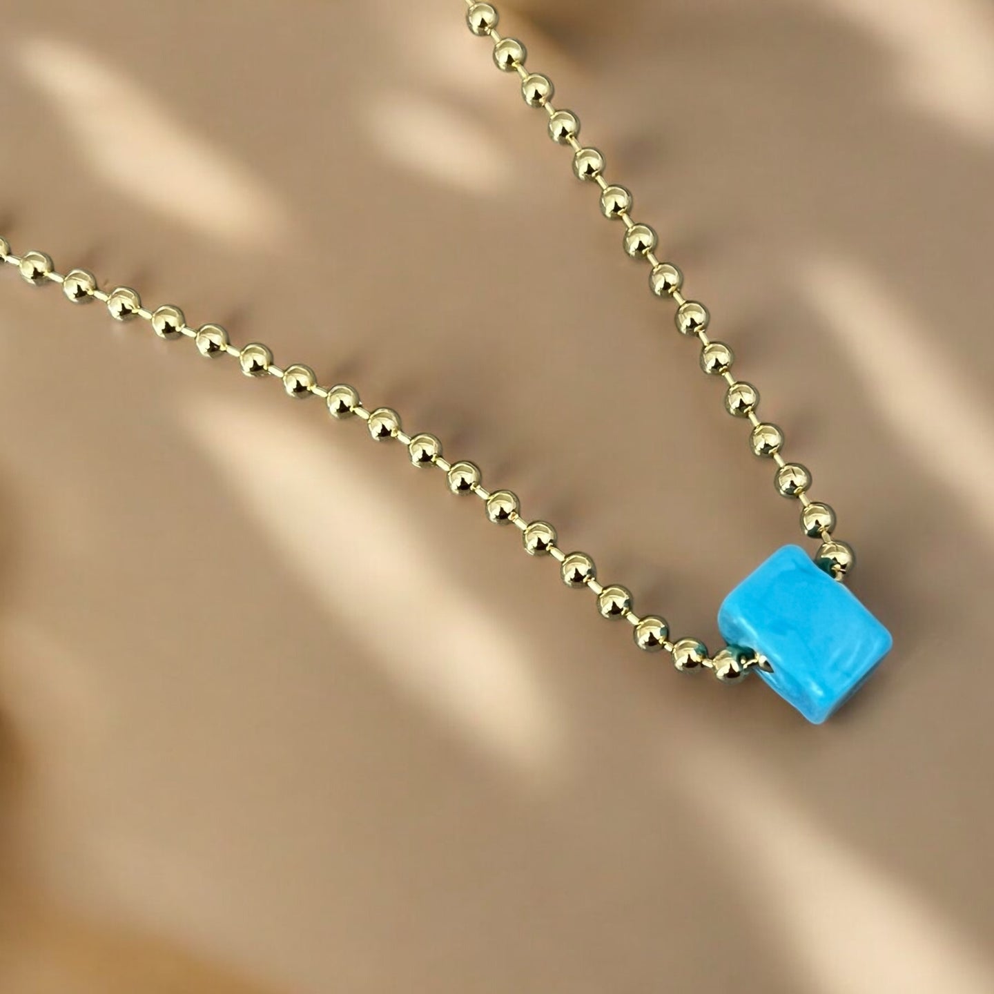 Turquoise Cube Necklace