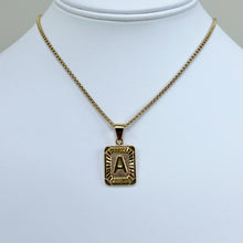 Load image into Gallery viewer, Square Initial Necklace
