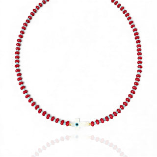 Mother of Pearl Cross Protection Necklace