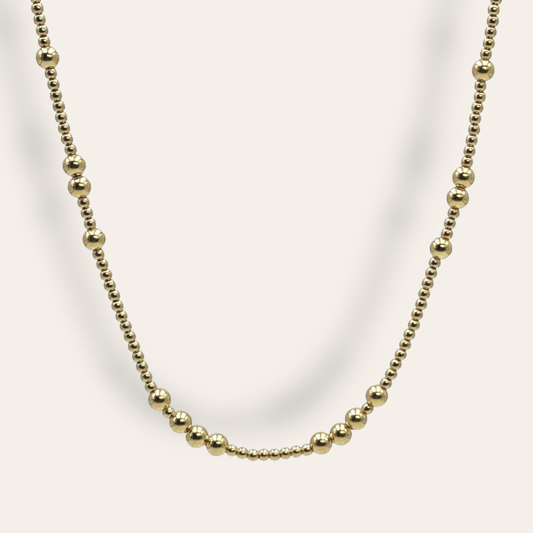 Mix Beaded Gold Filled Necklace