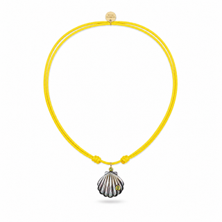 Noir Shell Cord Necklace