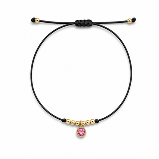 Rosalia Pink Topaz Cord Bracelet