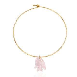 Abundance, Love & Healing Rose Quartz Fish Choker