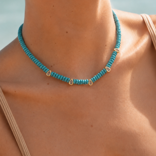 Capri Turquoise Beaded Necklace