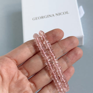 Pink Crystal Quartz Necklace