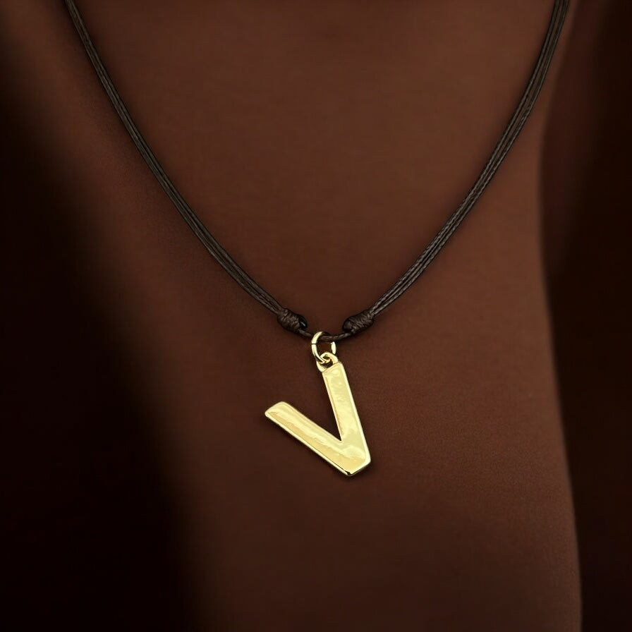 Voice of the Soul – Initial V Necklace