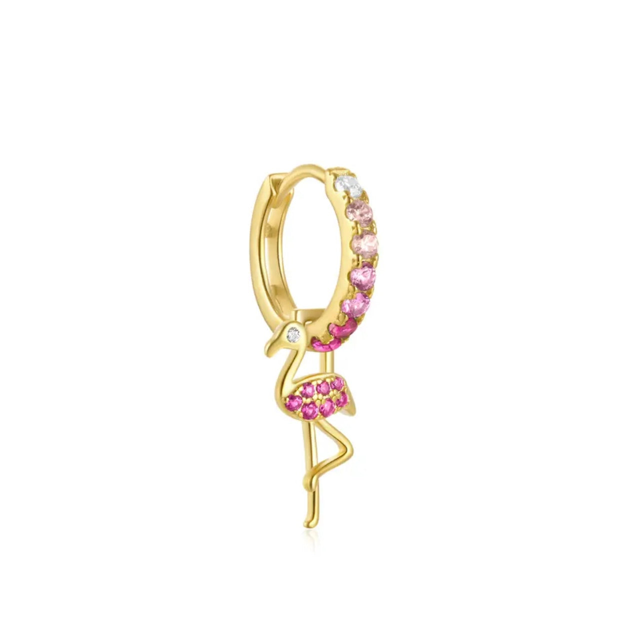 Flamingo Hoop Earrings