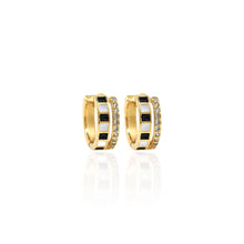 Load image into Gallery viewer, Black &amp; White Checkered Earrings
