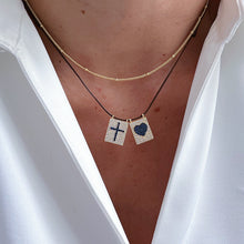 Load image into Gallery viewer, Wear Love and Faith Together Heart &amp; Cross Double Scapular Necklace
