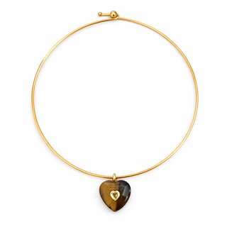 Tiger’s Eye Heart Choker