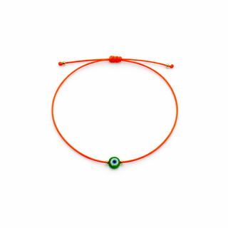 I Am Protected, Grounded & Surrounded by Positive Energy Green Evil Eye Bracelet