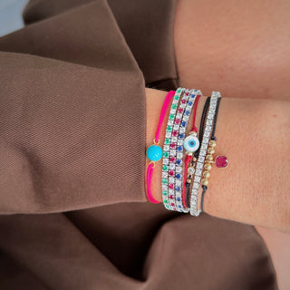 Mother of Pearl Evil Eye Bracelet