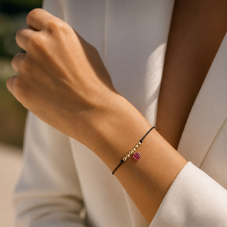 Éclat Ruby Cord Bracelet
