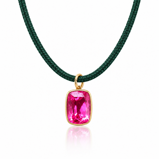 Pink Sapphire Cord Necklace