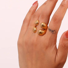 Load image into Gallery viewer, Gold Chunky Dome Ring Tarnish Free Waterproof Hypoallergenic Trendy 

