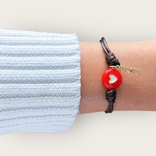 A Mother’s Love — Heart & Mom Charm Bracelet - Georgina Nicol