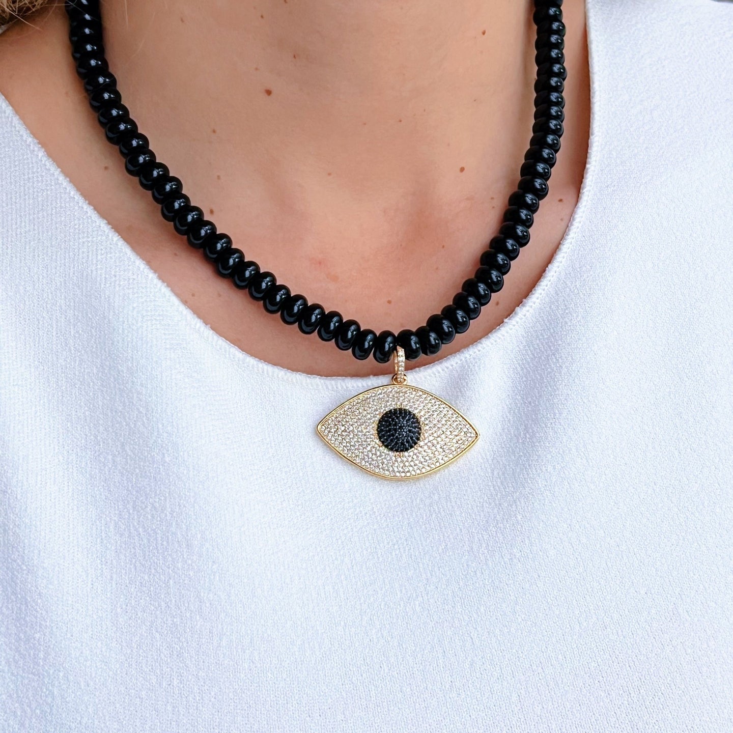 A Powerful Shield Against Negative Energy - Evil Eye Bead Necklace - Georgina Nicol