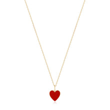 Load image into Gallery viewer, A Symbol of Love - 14k Solid Gold Red Enamel Heart Necklace - Georgina Nicol
