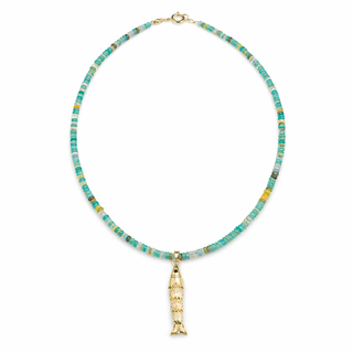 Abundance & Prosperity Green Opal Fish Necklace - Georgina Nicol
