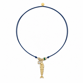 Abundance, Protection & Good Fortune Fish Malachite Necklace - Georgina Nicol