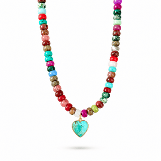 Allegra Turquoise Heart Necklace - Georgina Nicol