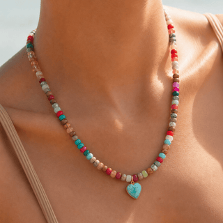 Allegra Turquoise Heart Necklace - Georgina Nicol