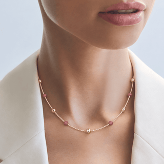 Amalia CZ Beaded Necklace Ruby - Georgina Nicol