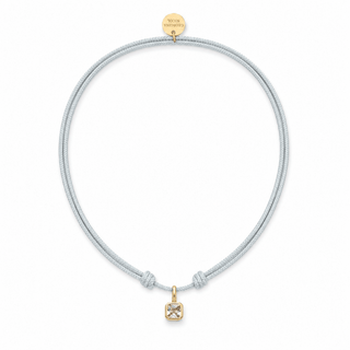 April Diamond CZ Birthstone Cord Necklace - Georgina Nicol