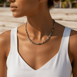 Balance, Color & Elevated Energy Multi Gemstone Heishi Necklace - Georgina Nicol
