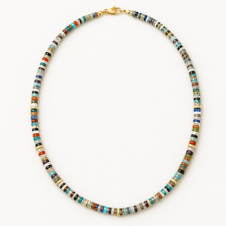 Balance, Color & Elevated Energy Multi Gemstone Heishi Necklace - Georgina Nicol