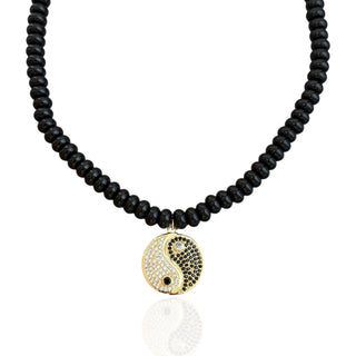 Balance, Harmony & Protection - Yin Yang Black Bead Necklace - Georgina Nicol