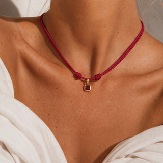 Birthstone Cord Necklace - Georgina Nicol