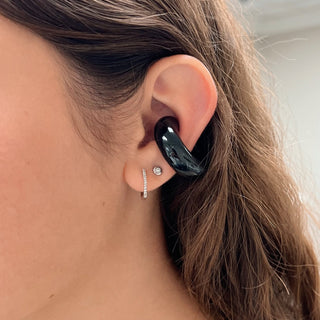 Black Chunky Ear Cuff - Georgina Nicol