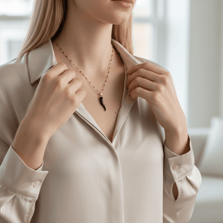 Black Cornicello Necklace - Georgina Nicol