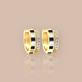 Black & White Checkered Earrings - Georgina Nicol