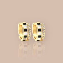 Load image into Gallery viewer, Black &amp; White Checkered Earrings - Georgina Nicol
