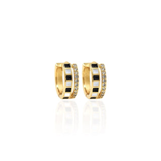 Black & White Checkered Earrings - Georgina Nicol