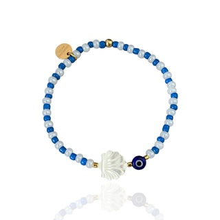 Blessed by the Sea — Seashell & Evil Eye Bracelet - Georgina Nicol