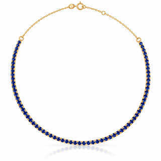 Blue CZ Tennis Necklace - Georgina Nicol