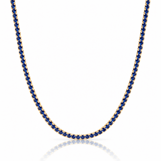 Blue CZ Tennis Necklace - Georgina Nicol