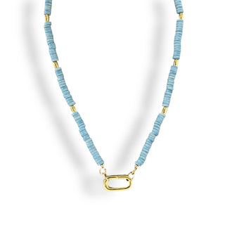 Blue Disc Stone Necklace - Georgina Nicol