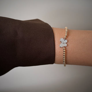 Butterfly Gold Beaded Bracelet - Georgina Nicol