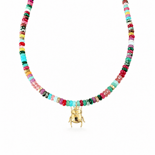 Cairo Scarab Beaded Necklace - Georgina Nicol