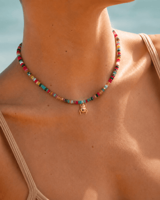 Cairo Scarab Beaded Necklace - Georgina Nicol