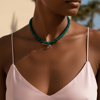 Calm Energy, Protection & Inner Strength Amethyst Green Onyx Necklace - Georgina Nicol