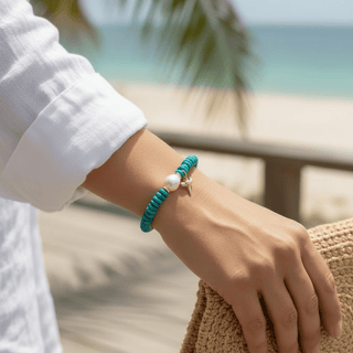 Calm, Strength and Protection Shark Tooth Turquoise Bracelet - Georgina Nicol