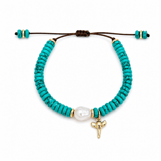 Calm, Strength and Protection Shark Tooth Turquoise Bracelet - Georgina Nicol